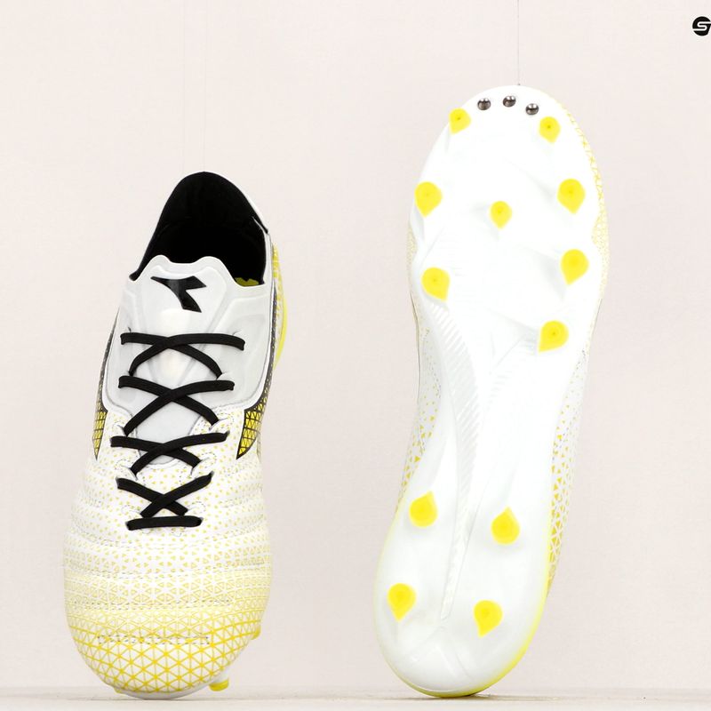 Buty piłkarskie męskie Diadora Brasil Elite Tech GR LPX white/black/fluo yellow 19