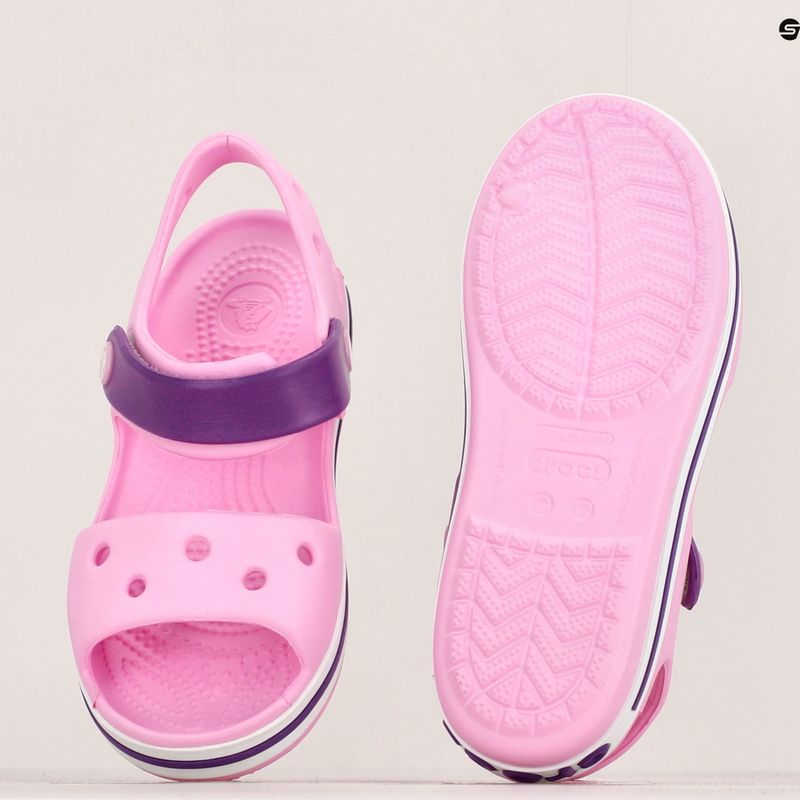 Sandały dziecięce Crocs Crocband Sandal Kids carnation/amethyst 12