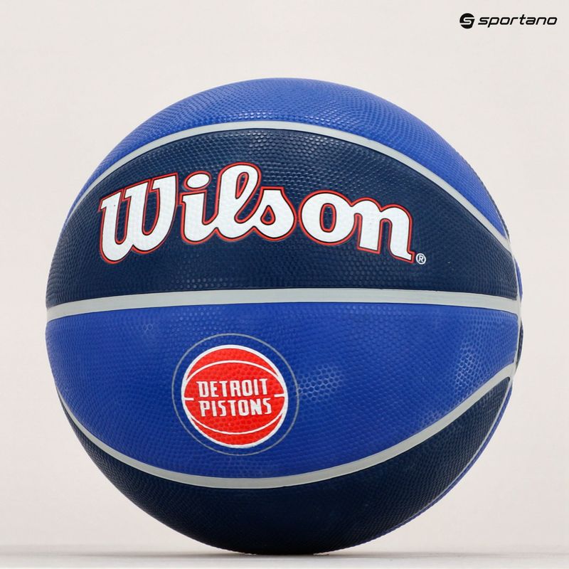 Piłka do koszykówki Wilson NBA Team Tribute Detroit Pistons blue rozmiar 7 6