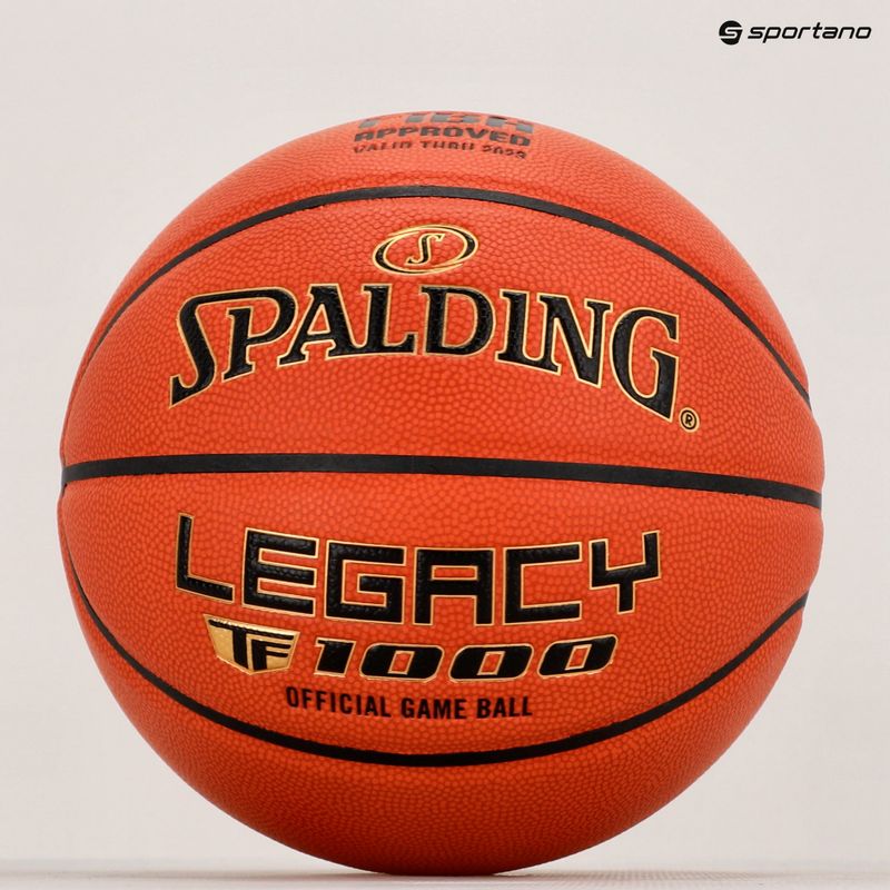 Piłka do koszykówki Spalding TF-1000 Legacy FIBA pomarańczowa rozmiar 6 6