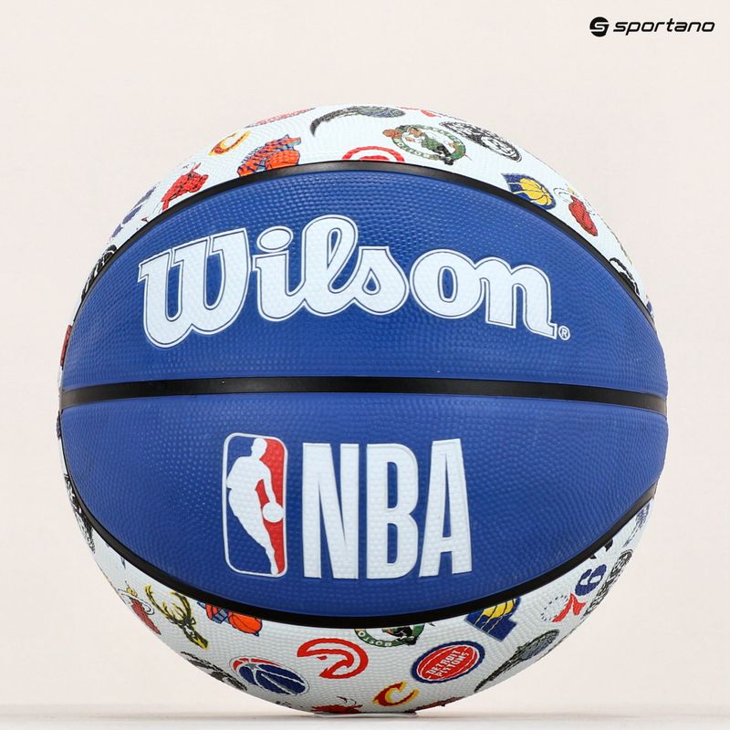 Piłka do koszykówki Wilson NBA All Team RWB blue/brown rozmiar 7 8