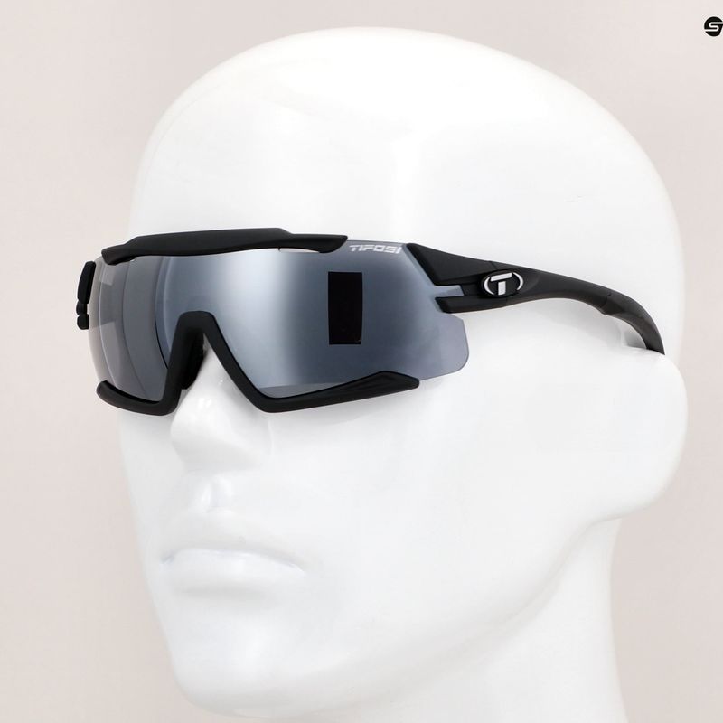 Okulary przeciwsłoneczne Tifosi Aethon matte black/smoke/ac red/clear 7