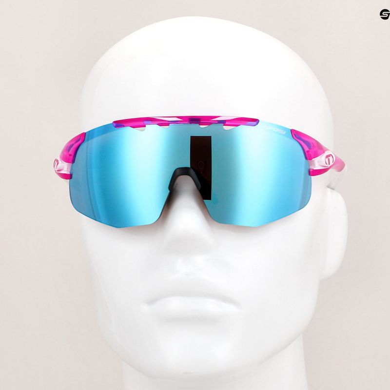 Okulary przeciwsłoneczne Tifosi Sledge Lite crystal pink/clarion blue/ac red/clear 11