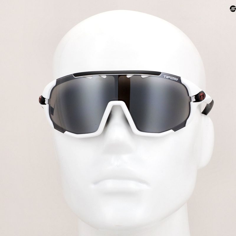 Okulary przeciwsłoneczne Tifosi Sledge matte white/smoke/ac red/clear 9