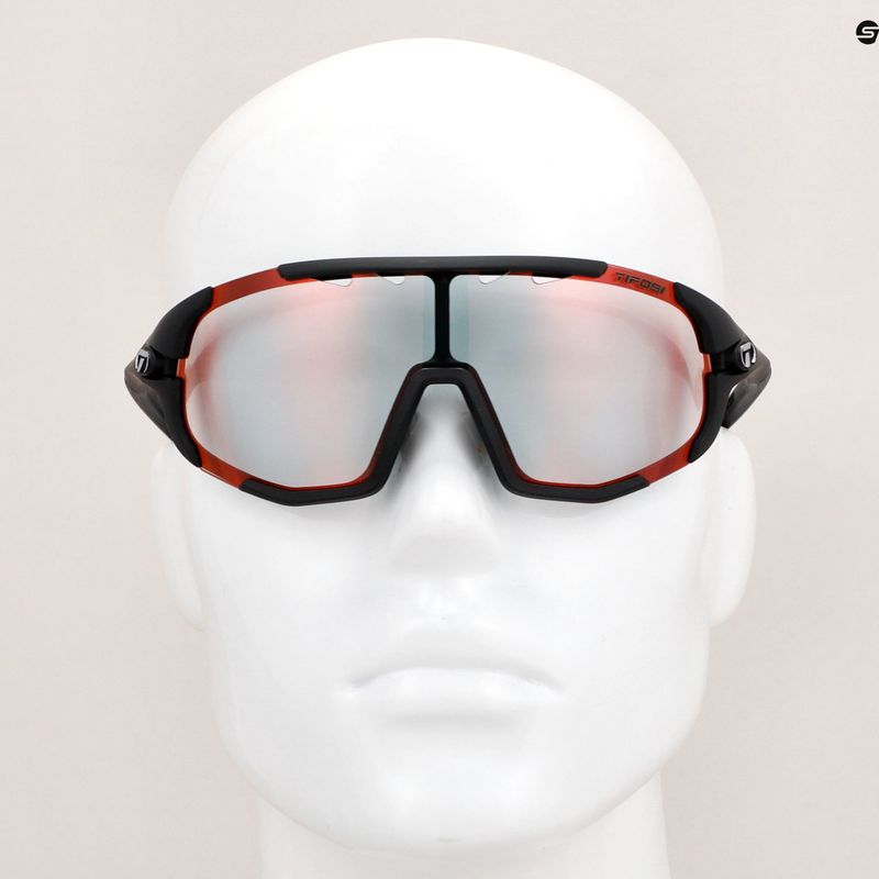 Okulary przeciwsłoneczne Tifosi Sledge Fototec matte black/clarion red fotochrom 9