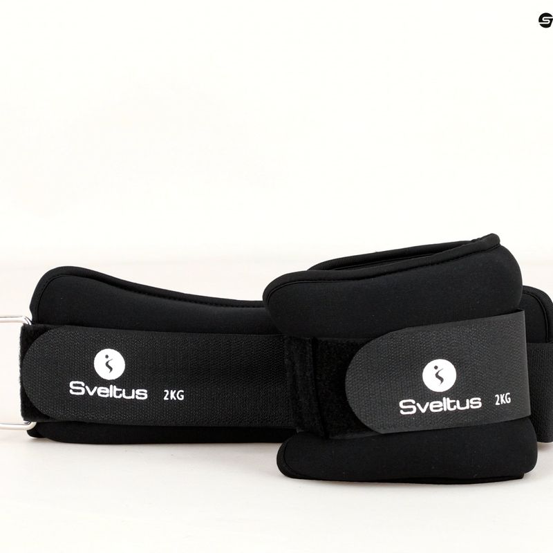 Obciążniki na kostki i nadgarstki Sveltus Weighted Cuff 2 x 2 kg black 4