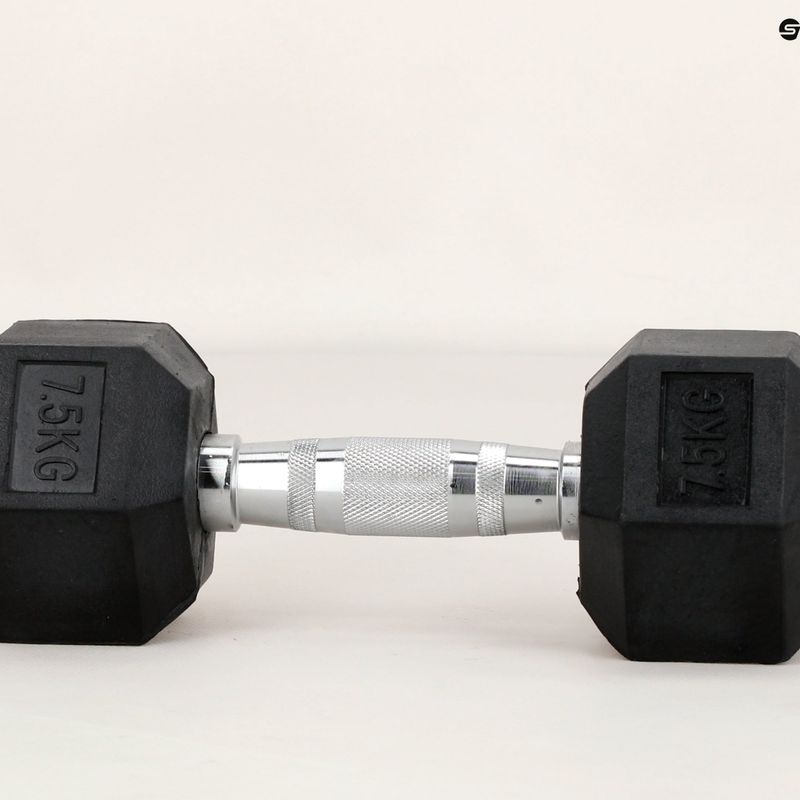 Hantel ogumowany Bauer Fitness HEX 2,5 kg 6