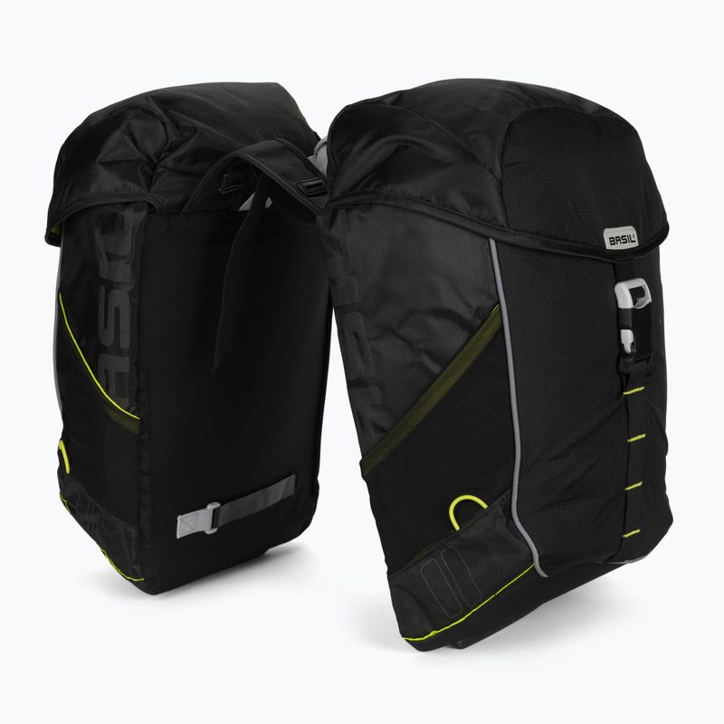 Sakwa rowerowa Basil Miles Double Bag 34 l black/lime