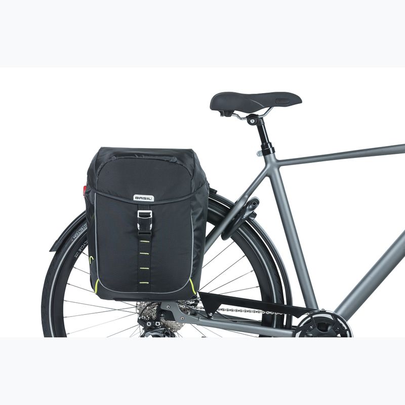 Sakwa rowerowa Basil Miles Double Bag MIK 32 l black/lime 5