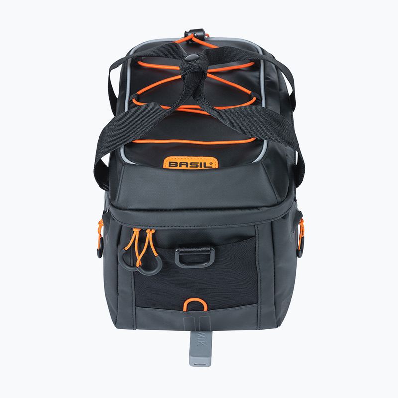 Torba rowerowa na bagażnik Basil Miles Tarpaulin Trunk Bag MIK 7 l + płyta adaptera MIK black/orange 3