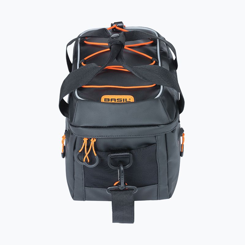 Torba rowerowa na bagażnik Basil Miles Tarpaulin Trunk Bag MIK 7 l + płyta adaptera MIK black/orange 4