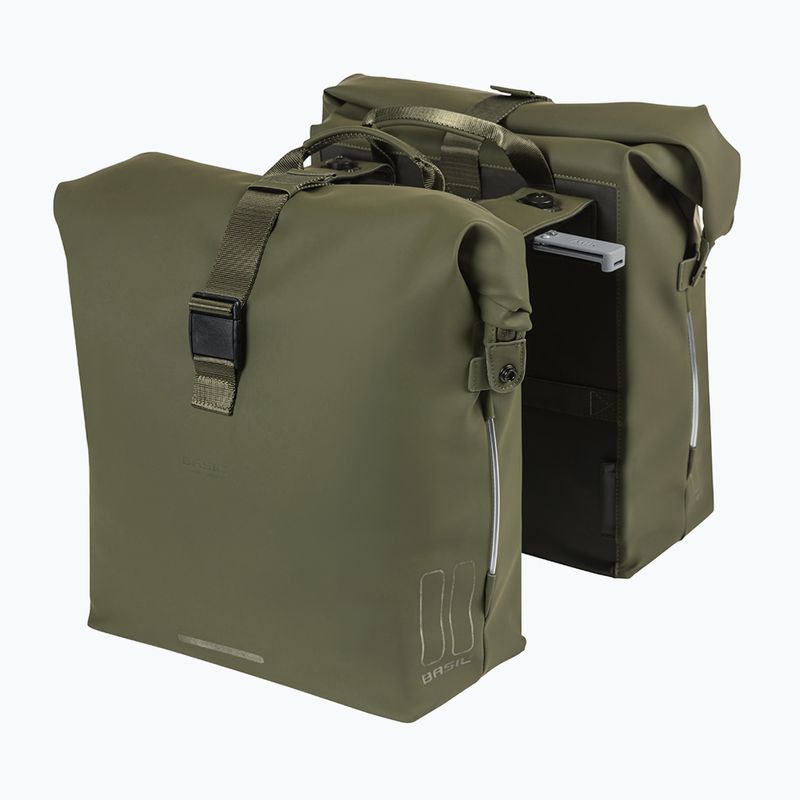 Sakwa rowerowa Basil Soho Nordlicht Double Bag MIK 41 l moss green 2