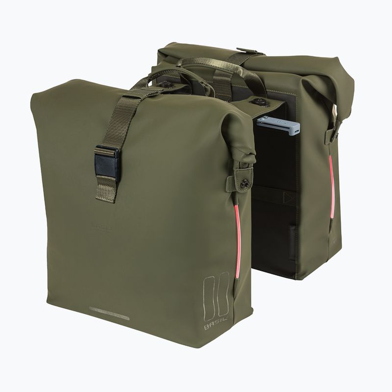 Sakwa rowerowa Basil Soho Nordlicht Double Bag MIK 41 l moss green 3