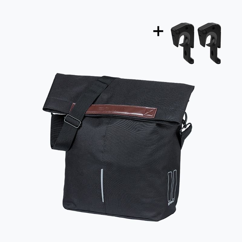 Torba rowerowa na bagażnik Basil City Shopper MIK Hooks 16 l black 2