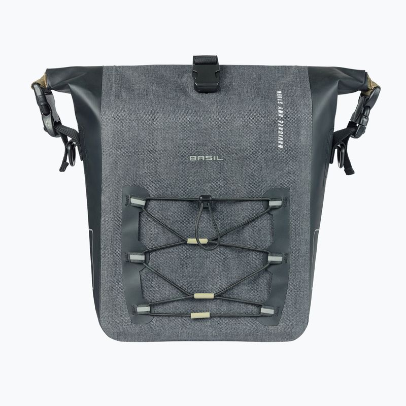 Sakwa rowerowa Basil Navigator Storm Hook On 12-15 l grey/black
