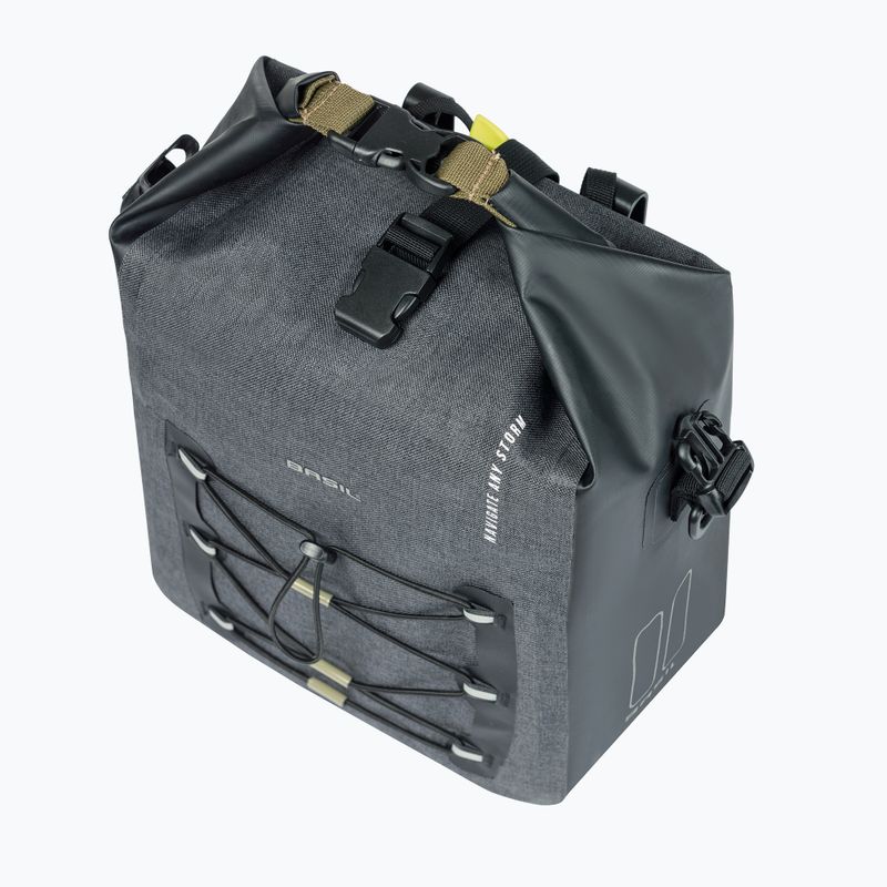Sakwa rowerowa Basil Navigator Storm Hook On 12-15 l grey/black 4