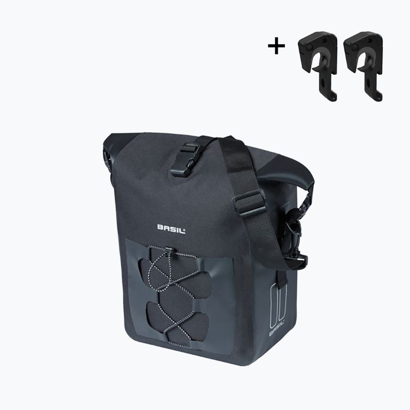 Sakwa rowerowa Basil Navigator Waterproof Single Bag MIK Hooks 15 l black 2