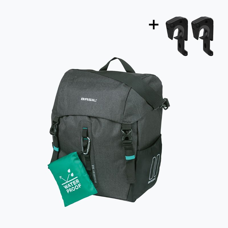 Sakwa rowerowa Basil Discovery 365D Single Bag MIK Hooks 20 l black melee 2