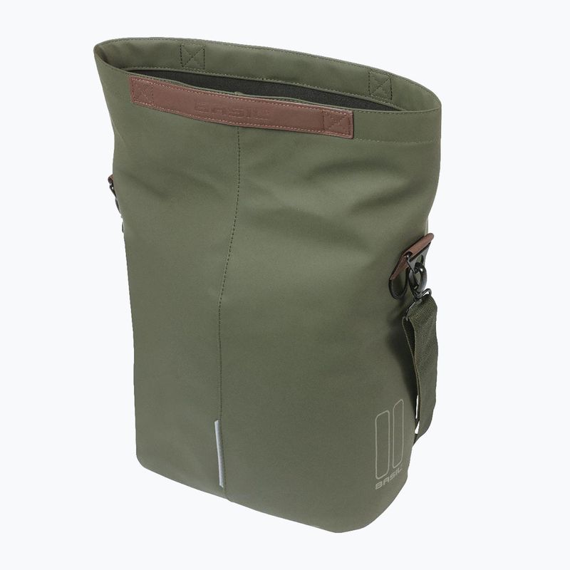Sakwa rowerowa Basil City Shopper Vegan Leather 16 l moss green 5