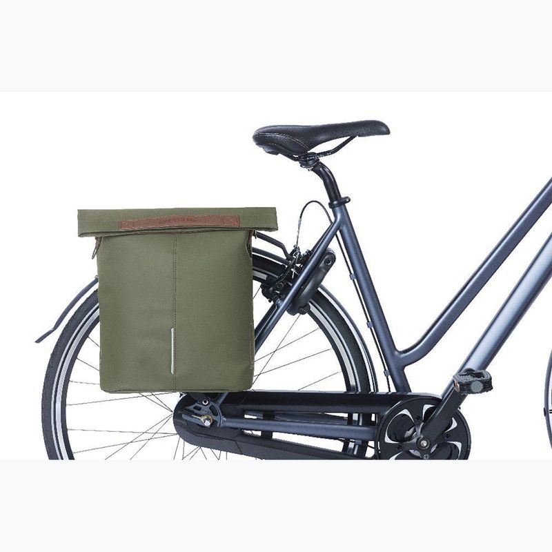 Sakwa rowerowa Basil City Shopper Vegan Leather 16 l moss green 6