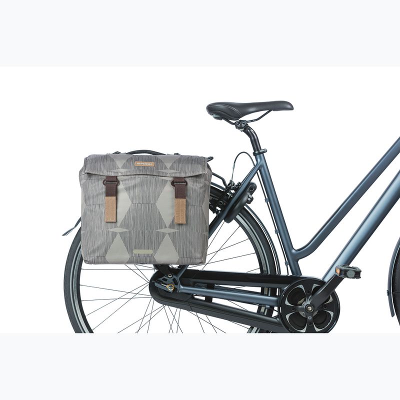 Sakwa rowerowa Basil Elegance Double Bag MIK 40-49 l chateau taupe 5