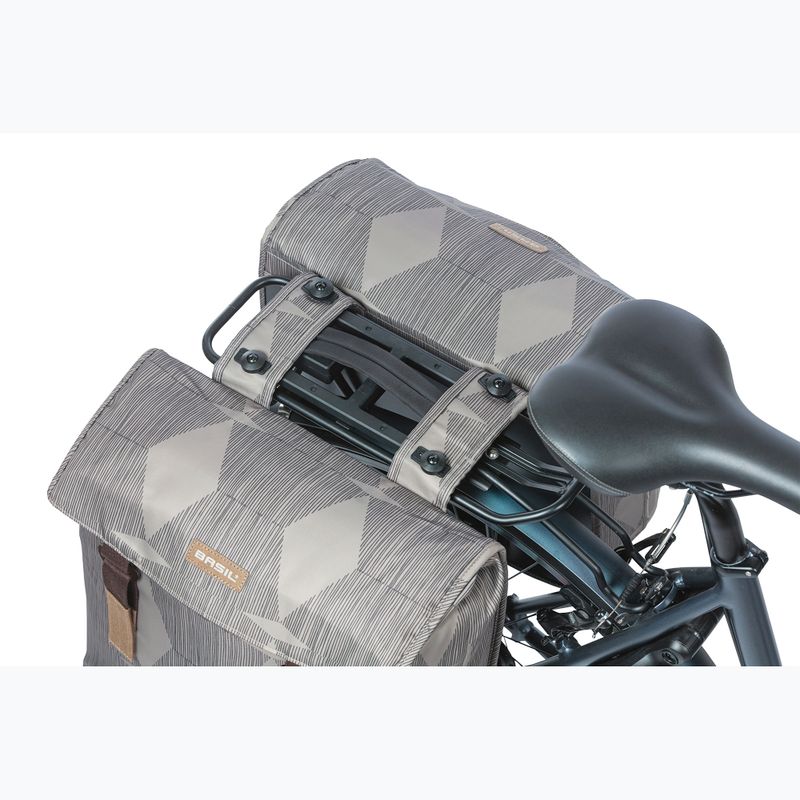 Sakwa rowerowa Basil Elegance Double Bag MIK 40-49 l chateau taupe 6