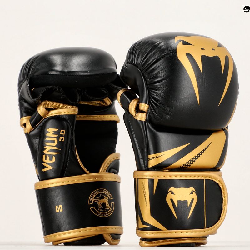 Rękawice sparingowe do treningu MMA Venum Sparring Challenger 3.0 black/gold 12
