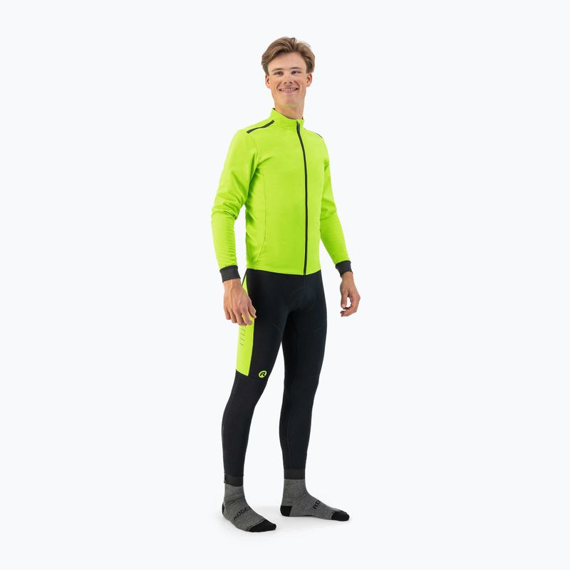 Kurtka rowerowa męska Rogelli Pesaro 2.0 fluor yellow/black 2