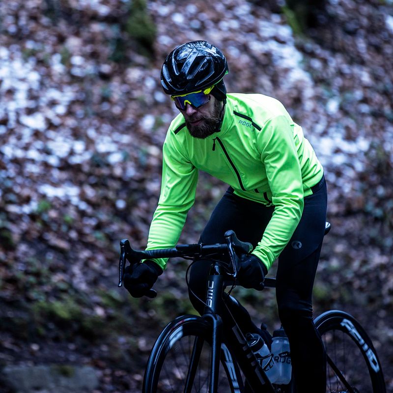Kurtka rowerowa męska Rogelli Pesaro 2.0 fluor yellow/black 7