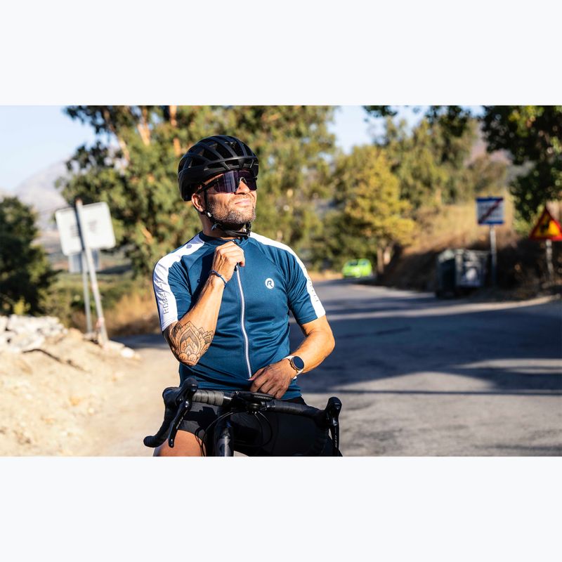 Koszulka rowerowa męska Rogelli Explore blue/white 6