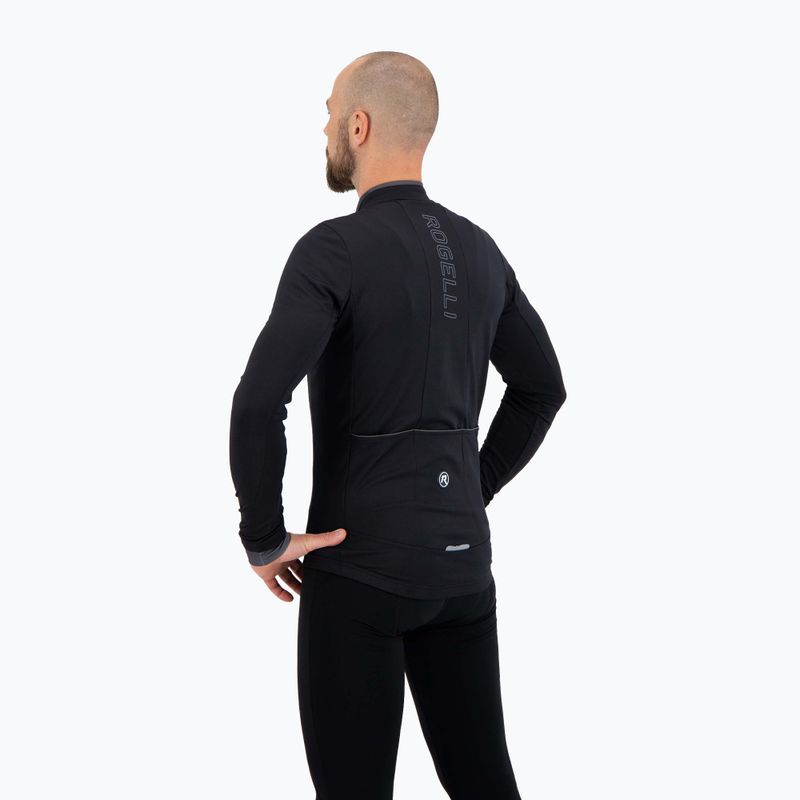 Longsleeve rowerowy męski Rogelli Essential black 3