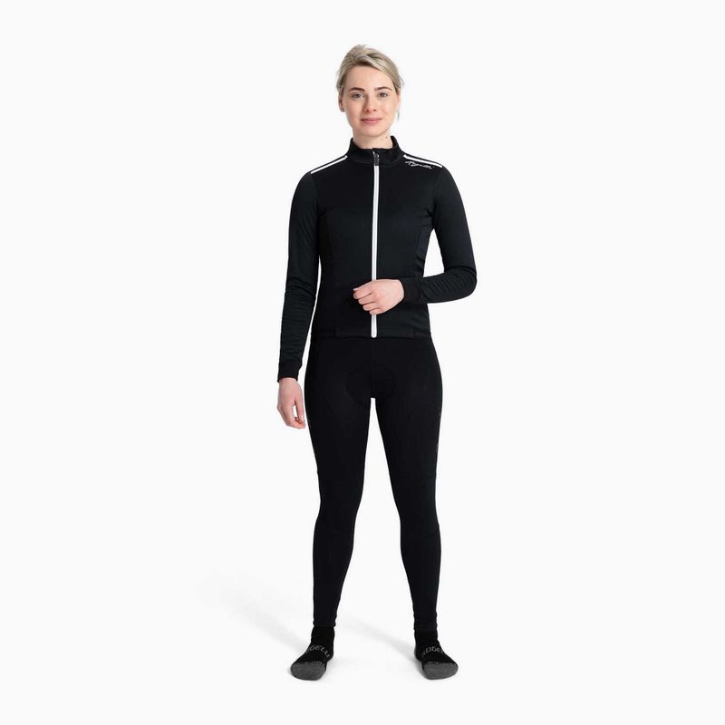 Kurtka rwerowa damska Rogelli Pesara Winter W black/white 2