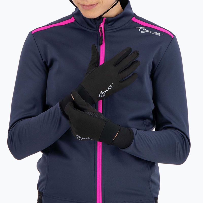 Rękawiczki rowerowe damskie Rogelli Laval Mid Season LW Windproof black 7