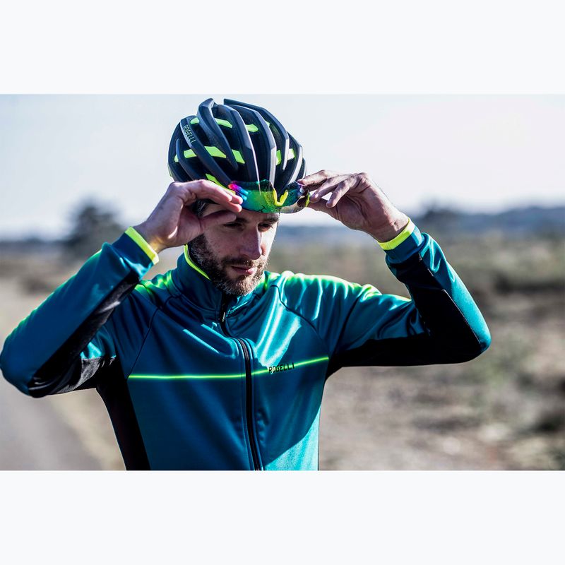 Kask rowerowy Rogelli Tecta black/fluor 12