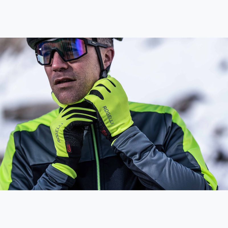 Rękawiczki rowerowe Rogelli Laval LW Windproof fluor 3