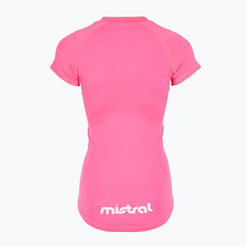 Koszulka do pływania damska Mistral Miami Lycra pink flour 5