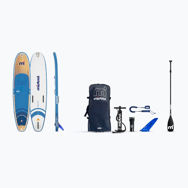 Deska SUP Mistral Sunburst Air 11'0 Wood blue/white