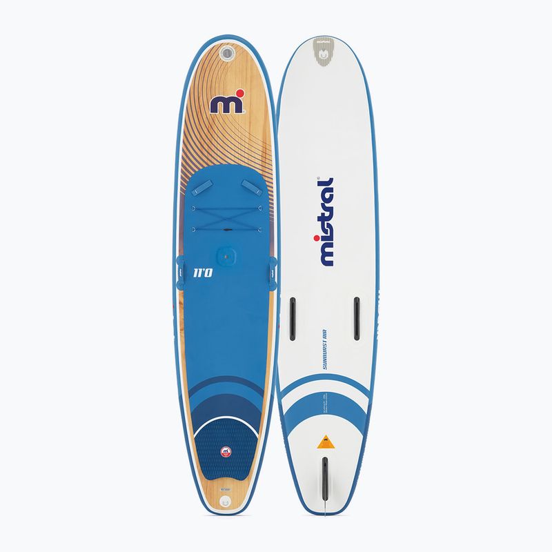 Deska SUP Mistral Sunburst Air 11'0 Wood blue/white 2