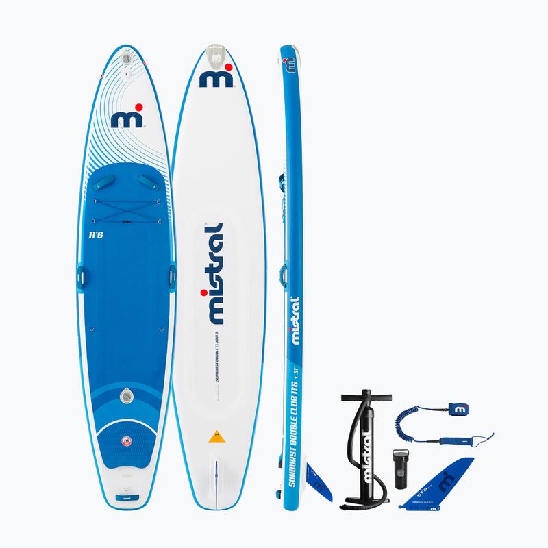 Deska SUP Mistral Sunburst Double Club 11'6" white/blue