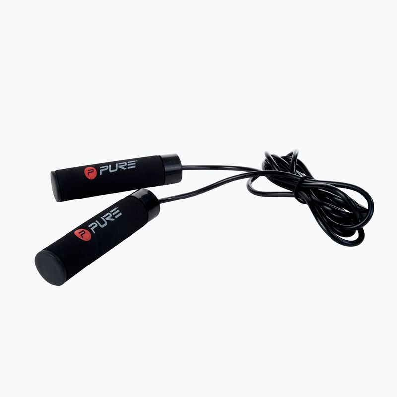 Skakanka z obciążeniem Pure2Improve Weighted Jumprope czarna 2168 2