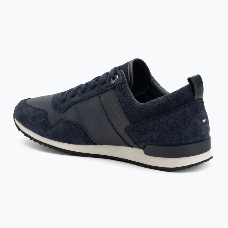 Buty męskie Tommy Hilfiger Iconic Leather Suede Mix Runner midnight 3