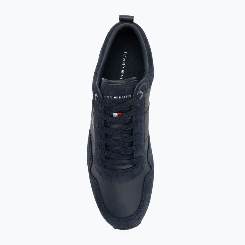Buty męskie Tommy Hilfiger Iconic Leather Suede Mix Runner midnight 5