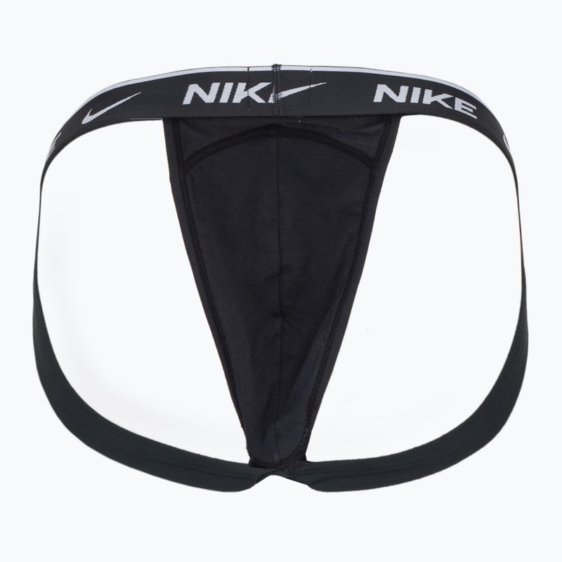 Slipy męskie Nike Dri-FIT Everyday Cotton Stretch Jock Strap 3 pary black/black/black 3