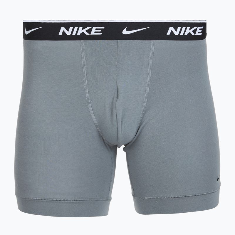 Bokserki męskie Nike Everyday Cotton Stretch 3 pary swoosh print/grey/university blue 3