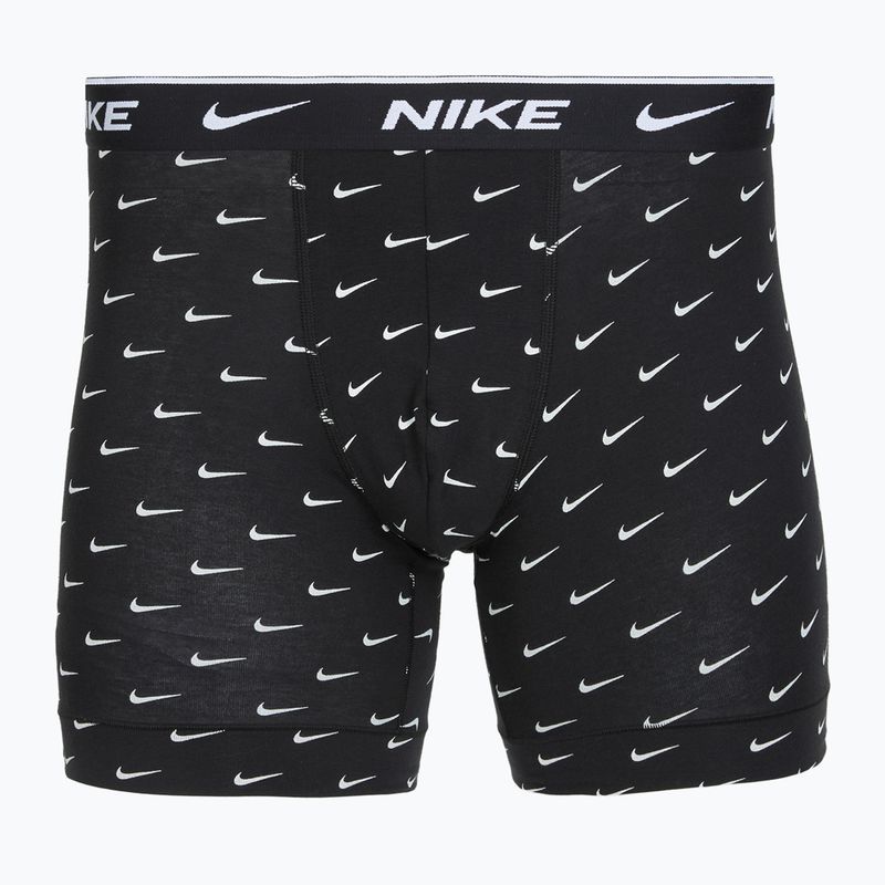 Bokserki męskie Nike Everyday Cotton Stretch 3 pary swoosh print/grey/university blue 4