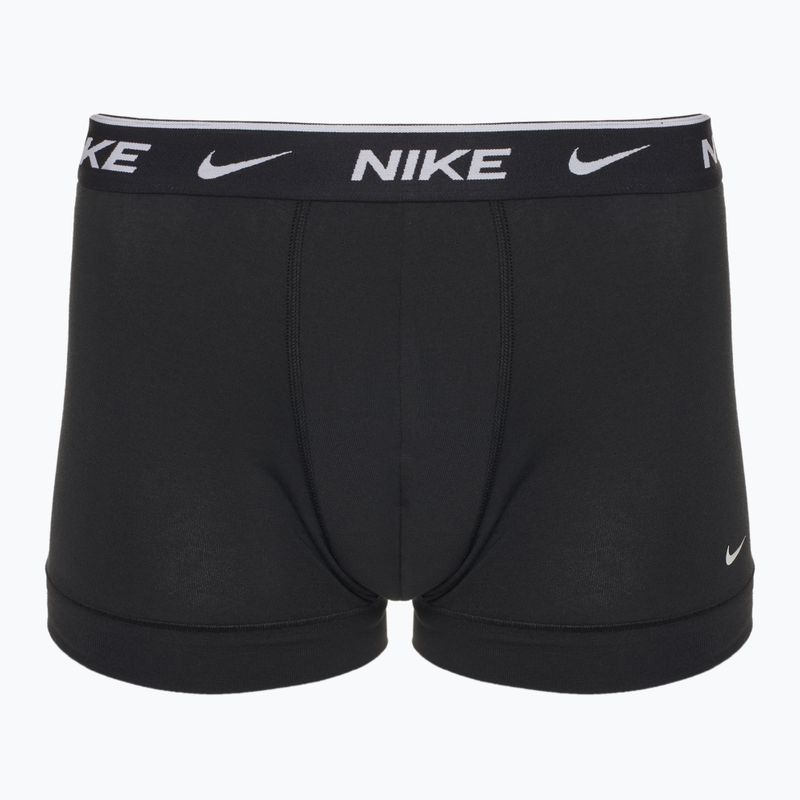 Bokserki męskie Nike Everyday Cotton Stretch Trunk 3 pary white/grey heather/black 2