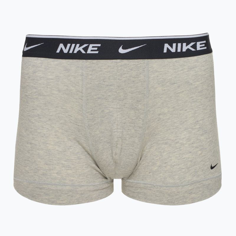 Bokserki męskie Nike Everyday Cotton Stretch Trunk 3 pary white/grey heather/black 3