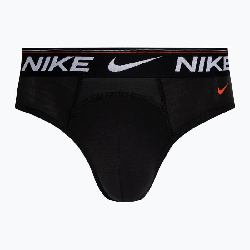 Slipy męskie Nike Dri-Fit Hip Logo Brief 3 pary black/black/black 2