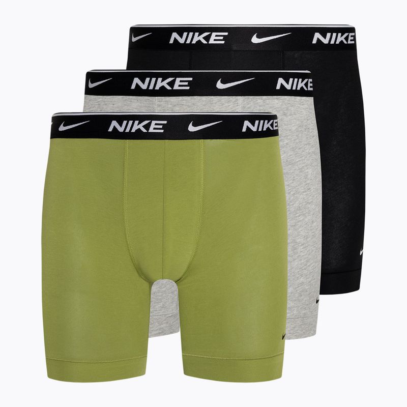 Bokserki męskie Nike Everyday Cotton Stretch 3 pary pear/heather grey/black