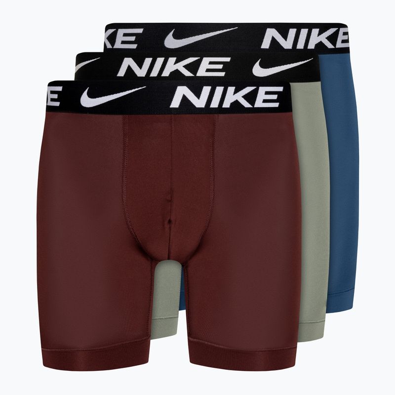 Bokserki męskie Nike Dri-Fit Essential Micro Boxer Brief 3 pary grey/court blue/dark red